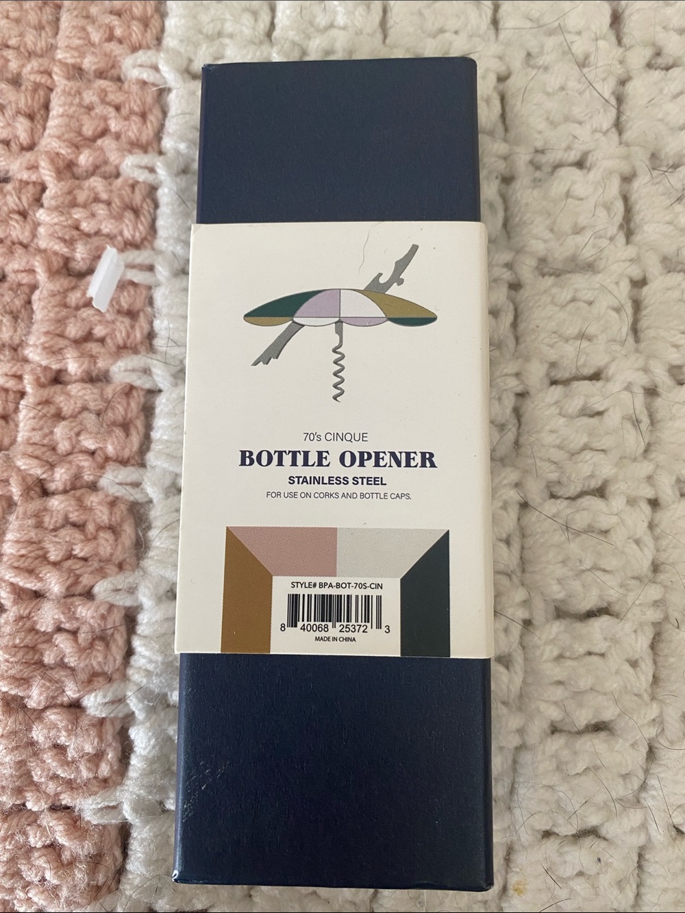 business & pleasure Co. Enamel Winged Corkscrew Bottle Opener in Multicolor